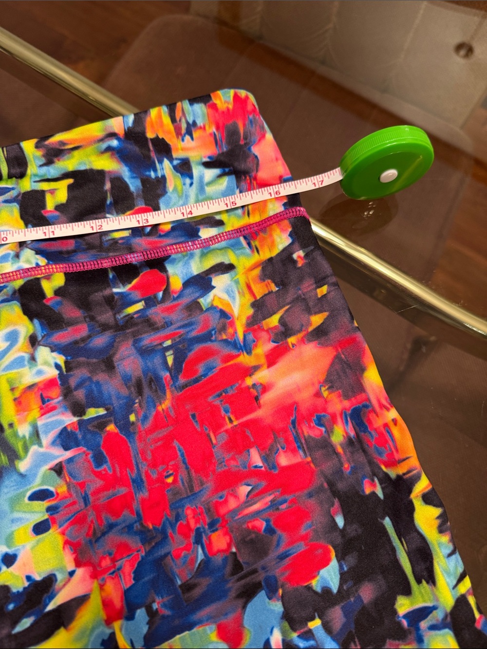 Multi-Color Abstract Print Women’s Athletic Shorts - Picture 4 of 6